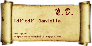 Máté Daniella névjegykártya